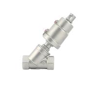 DN15 Stainless Steel Pneumatic Actuator Angle Seat Valve Pneumatic Seat Valve 16bar for Steam Gas Oil Normally Closed(Double Acting)
