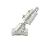 DN15 Stainless Steel Pneumatic Actuator Angle Seat Valve Pneumatic Seat Valve 16bar for Steam Gas Oil Normally Closed(Single Acting)
