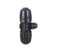 DN16mm Pipe to 1/4" Pipe Locked Reducing Tee Garden Lawn Greenhouse Drip Irrigation System 3-Way Connector 2Pcs Blue/Green/Black(Black)