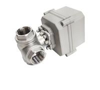 DN20 3-Way Solenoid Ball Valve 3/4" AC220V Auto Control Valve for Water Automatic Control Solar Heating HVAC(3 L,NPT_AC110V-230V_CR202)