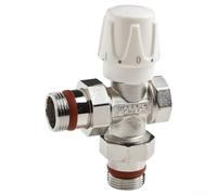 DN20 Brass Thermostatic Radiator Valve 3-Way Function for Managing Supply, Return, and Bypass Flow Paths in Heating Circuits