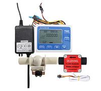 DN20 Digital Display Flow Quantitative Controller 3/4inch Gear Sensor Solenoid Valve Use To Control And Display Liquid Flow Waterproof Rating