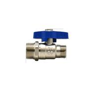 DN20 G 3/4" Male Turn to DN15 G 1/2" Male Brass Ball Valve Water Gas Oil Port Size 15mm with Blue Handle