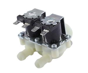 DN20 G3/4 1 In 2 DC 12V 24V AC 220V Pressure Dual Electric Water Inlet Solenoid Valve Normally Close For Washing Machine(DC24V)