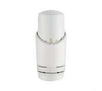 DN20 Radiator Thermostatic Head, Non-Programmable Temperature Control Valve with Anti-Freeze Protection, Dynamic Heating Adjustment for Home Systems, White/Chrome/Black Finish(White)