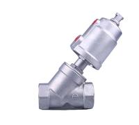 DN20 Stainless Steel Pneumatic Actuator Angle Seat Valve Pneumatic Seat Valve 16bar for Steam Gas Oil Normally Closed(Normally Open_Double Acting)