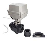 DN20 UPVC 10NM Electric Ball Valve with Multi-Voltage Capability AC110V 240V 3/4'' Electric Ball Valve Metal Gear Certified(DN20 BSP,AC110V-230V_CR202)