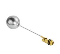 DN25(1") Automatic Water Level Sensor Float Ball Valve, Stainless Steel Straight Plug for Industrial and Home Water Control System, Ball-Cock Valve with Float