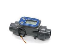 DN25-80 Turbine Flow Meter Electronic Digital Display Flowmeter ZJLCD-BT01 PVC Pipe Liquid Water For Farm/Garden Irrigation(DN25,With cable)