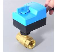 DN25 AC220V Electric Actuator Brass Ball Valve/Motorized/Motor-Driven Valve Switch Type Two-Way Valves 1Pcs(220v,DN15)