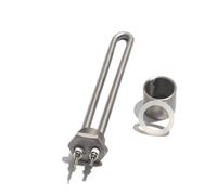 DN25 DC 12V/24V/48V Water Immersion Heating Element 1 Inch Thread Electric Solar Heater 200mm 1U Resistance 1Pcs(With Internal Nut,12V_600W 200MML 304SS)