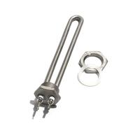 DN25 DC 12V/24V/48V Water Immersion Heating Element 1 Inch Thread Electric Solar Heater 200mm 1U Resistance 1Pcs(With locknut,12V_300W 200MML 304SS)