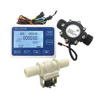 DN25 Digital Display Flow Quantitative Controller 1inch Water Flow Sensor Solenoid Valve Use To Control And Display Liquid Flow Waterproof Rating