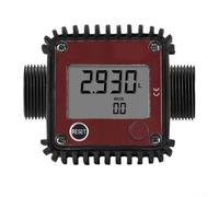 DN25 Digital Display Gear Flow Meter External Thread for Oil Water Diesel Measurement Turbine Meter 10-100L/min Range Plastic Aluminium Alloy Construction
