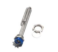 DN25 G1 Thread Water Heater Resistance 120V 240V Stainless Steel Immersion Solar Heating Element 1000W 2000W 2500W 1Pcs(With locknut,120V_1KW 180MML 304SS)
