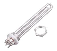 DN25 Immersion Heating Element 1Inch DC 12v/24v/36v/48v Tubular Electric Solar Water Heater SUS304 300w 600w 900w 1200w 1500w 1Pcs(With locknut,12V_600W)