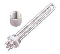 DN25 Immersion Heating Element 1Inch DC 12v/24v/36v/48v Tubular Electric Solar Water Heater SUS304 300w 600w 900w 1200w 1500w 1Pcs(With accessories,36V_600W)