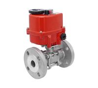 DN25 PN40 3-Piece 2-Way Stainless Steel Modulating Electric Flanged Ball Valve 24 V AC/DC