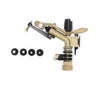 DN25 Rocker Arm Rotating Sprinkler | Adjustable Angle 5-15m Radius | Water Distribution Sprinkler for Garden/Lawn/Farming | Copper Core with 4 Nozzles