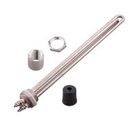 DN25 Water Heater Element 1" Bsp Immersion Heating Resistance 220v 1/1.5kw SUS304 Tubular Electric Heater(1500w,With locknut)