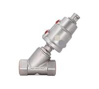 DN32/15/20/25/40/50 Stainless Steel Actuated Angle Valve Female Thread Pneumatic Steam Valve 1Pcs(DN32,Welding)