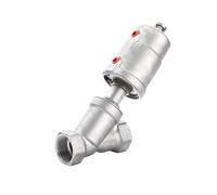 DN32 Stainless Steel Pneumatic Actuator Angle Seat Valve - Oil | Normally Closed | 1-1/4inch Size | 304 Material,1pcs(Single Open)