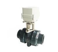 DN40 10NM Normal Open/Close Electric Valve 2 Way 1-1/2'' AC/DC9V-24V Motorized Ball Valve Full Port Metal Gear True Union end(Cr202 Normally Close,NPT)