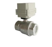 DN40 Electric Actuated Ball Valve Full BORE Stainless Steel 1-1/2'' Electric Water Valve 3/4/7 Wires AC110V-220V 10Nm(BSP,DC12V_CR201)