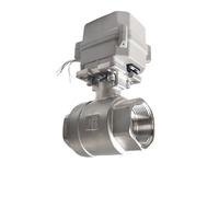 DN40 Full Bore Electric actuated Ball Control Valve NSF AC110V to 230V Motor Control Valve Spring Return with IP67 Certified(NPT,AC110V to 230V_CR703)