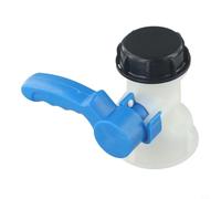 DN50 For IBC Tank Valve Replacement | 75mm Plastic Ball Valve for IBC Ton Bucket | Integrated Butterfly Valve Fitting for Acid Alkali Solution Control | Blue White Black