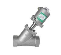 DN50 Stainless Steel Pneumatic Seat Valve Normally Closed/Open Actuator Angle Valves 16bar 1Pcs(Normally Closed_Double Acting)
