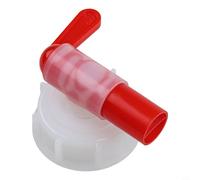 DN51 51mm Plastic Faucet for 5L Horticultural Nutrient Tank, Red White PP Tap with Secure Thread Fit for Garden Watering and Dispensing, For Easy Install Valve Fitting