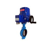 DN65 2-1/2 "Electric Wafer Butterfly Valve D971X cast Iron Switch Water air 220V 380V 4-20mA(Dn65 4-20ma-qt450,AC380V)