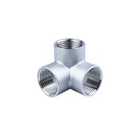 DN8-DN25 Stainless Steel 304 1/4“ 3/8” 1/2" 3/4" 1" Female BSP Thread Pipe Fitting 3 Way Equal Cross Connector Cheerfully (Size : 1 inch)