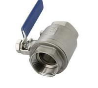 DN8-DN50 SS304 Stainless Steel Sanitary Female 2 Piece Full Port Ball Valve Handle Thread Valves 1Pcs(DN25)