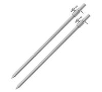 DNA 2, 4 or 6x 30-50cm Extendable Stainless Steel Adjustable Lightweight Carp Coarse Fishing Bank Sticks Rests (6x Bank Sticks)