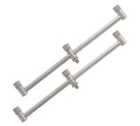 DNA 2x Carp Coarse Fishing NGT Fixed Lightweight Durable 30cm MTL Stainless Steel 3-Rod Buzz Bar