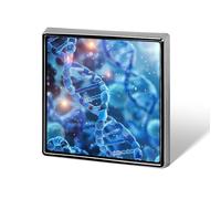 DNA Cell Scientific Square Badge Stylish Lapel Brooch Pins