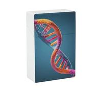 DNA Chain Photo Cigarette Case - Portable Cigarette Box Lightweight Holder Case for Travel Waterproof Plastic Cigarettes Boxes Pocket Size Storage Box for 20 Cigarettes