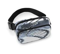 DNA Chain Photo Fanny Pack Belt Bag with Adjustable Strap Fashion Waist Bag for Outdoor Sports Hiking, white, 20x13cm, Full Printed Waist Bag