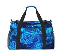 DNA Chain Photo Hand Travel Bag - Large Reusable Shopping Tote Bag, Perfect for Outdoor Activities, Sports, Camping & Groceries, Black, One Size