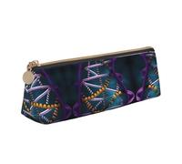 DNA Chain Photo Leather Pencil Case Large Capacity Pencil Pouch Pencilbag Pouch with Zipper Pen Holder