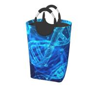 Dna Chain Photo Print Home Foldable Laundry Bag Weekend Travel Gym Bathroom Collapsible Storage Basket