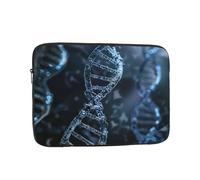 DNA Chain Photo Print Laptop Sleeve, Compact Portable Protection for 17 inch Devices, Pad Tablet, Work, Travel & Office Use