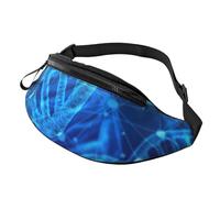 DNA Chain Photo Print Men and Women Waist Bag Lightweight Pack for Travel Shopping and Outdoor Events