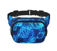 DNA Chain Photo Print Stylish and Practical Waist Bag,Adjustable,Perfect for Travel,and Outdoor Activities
