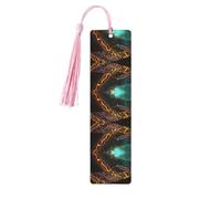 DNA Chain Photo Print Wooden Bookmarks Tassel Bookmark Book Marks Reading Accessories,for Book Lovers Teachers