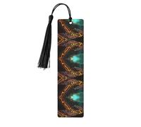 DNA Chain Photo Print Wooden Bookmarks Tassel Bookmark Book Marks Reading Accessories,for Book Lovers Teachers