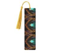 DNA Chain Photo Print Wooden Bookmarks Tassel Bookmark Book Marks Reading Accessories,for Book Lovers Teachers
