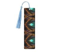 DNA Chain Photo Print Wooden Bookmarks Tassel Bookmark Book Marks Reading Accessories,for Book Lovers Teachers